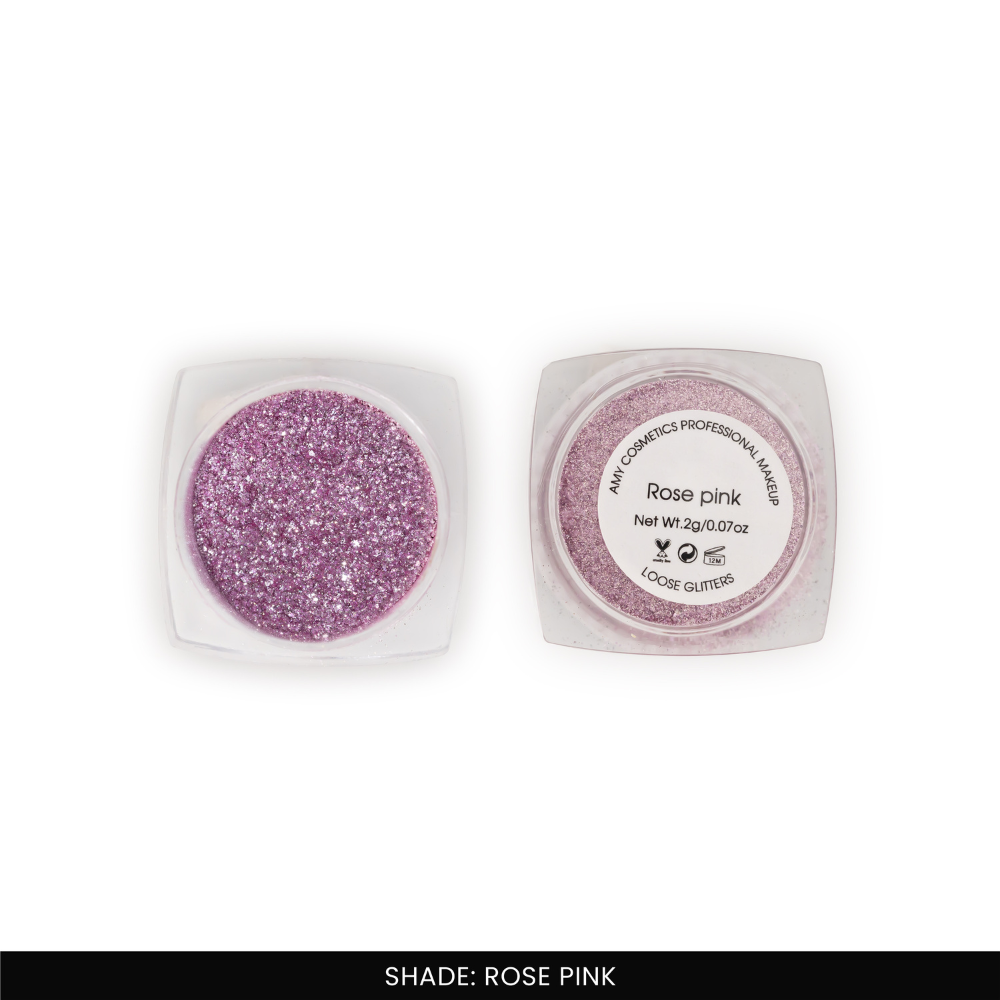 Rose Pink Loose Glitters | Cosmetic Grade | Face and Body Use