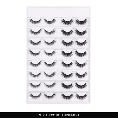 Kishmish + Exotic False Eye Lashes | Medium Occasion Wear | Vegan Cruelty-Free | Pair of 16
