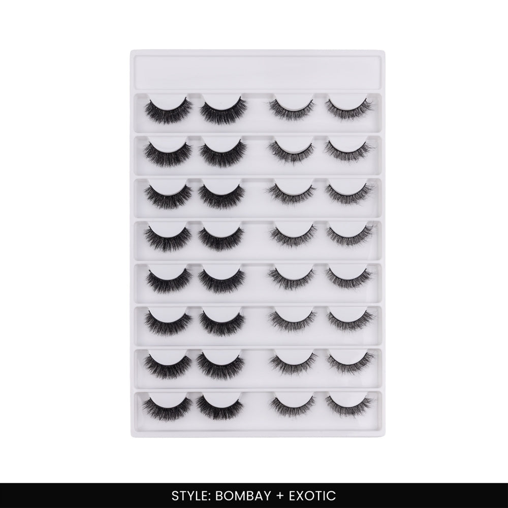 Bombay + Exotic False Eye Lashes | Medium Occasion Wear | Vegan Cruelty-Free | Pair of 16