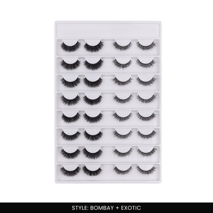 Bombay + Exotic False Eye Lashes | Medium Occasion Wear | Vegan Cruelty-Free | Pair of 16