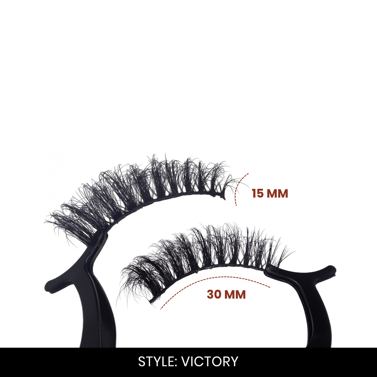 Victory False Eyelashes | Pair of 20 | Fake Eyelashes for Women | Bold Volume Look | Lightweight Band