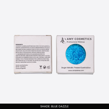 Blue Dazzle Single Metallic Pressed Eyeshadow | Pigmented | Long-Wearing