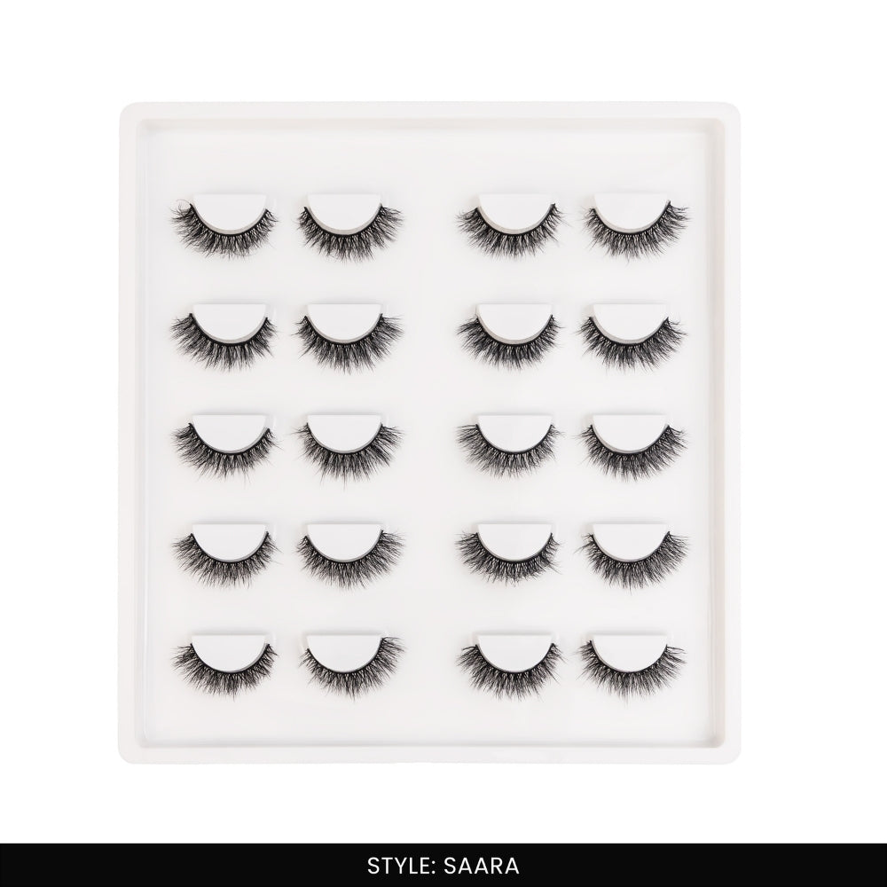 Saara False Eye Lashes | Medium Occasion Wear | Vegan Cruelty-Free | Pair of 10