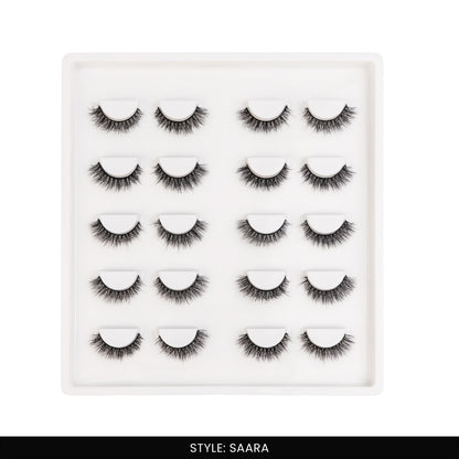 Saara False Eye Lashes | Medium Occasion Wear | Vegan Cruelty-Free | Pair of 10