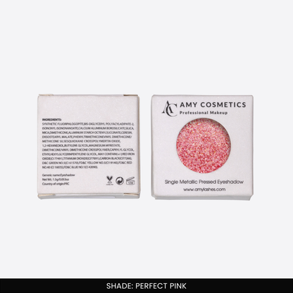 Perfect Pink Single Metallic Pressed Eyeshadow | Pigmented | Long-Wearing