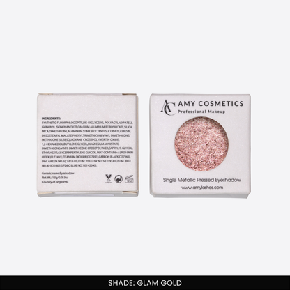 Glam Gold Single Metallic Pressed Eyeshadow | Pigmented | Long-Wearing