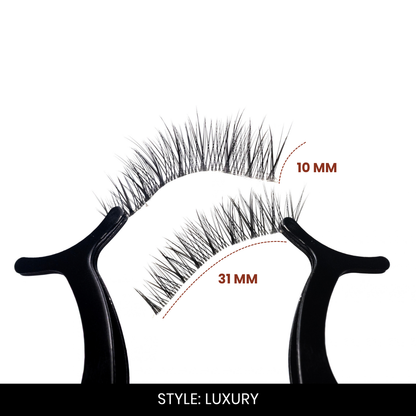 Luxury False Eyelashes | Pair of 20 | Fake Eyelashes for Women | Bridal & Wedding Look | Lightweight Band