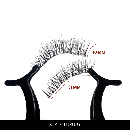 Luxury False Eyelashes | Pair of 20 | Fake Eyelashes for Women | Bridal & Wedding Look | Lightweight Band