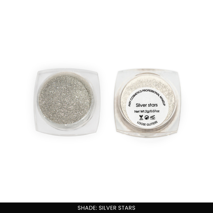 Silver Stars Loose Glitters | Cosmetic Grade | Face and Body Use