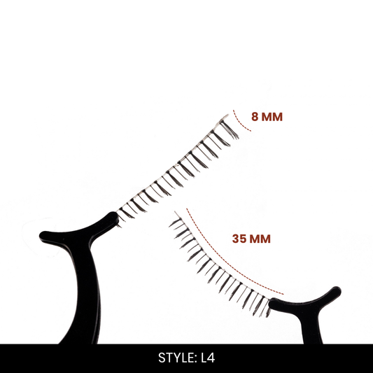 L4 False Eyelashes | Pair of 10 | Fake Eyelashes for Women | Everyday & Party Wear | Lightweight Band