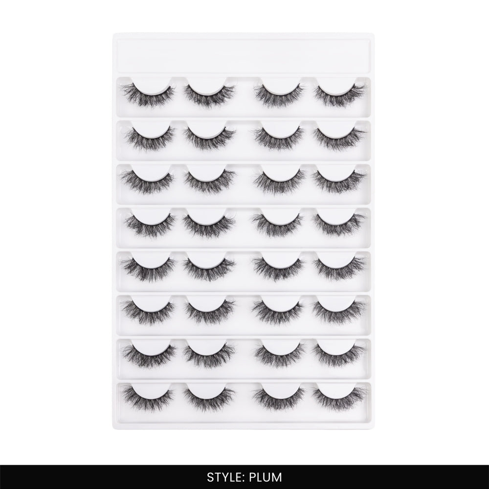 Plum False Eye Lashes | Natural Daily Wear | Vegan Cruelty-Free | Pair of 16