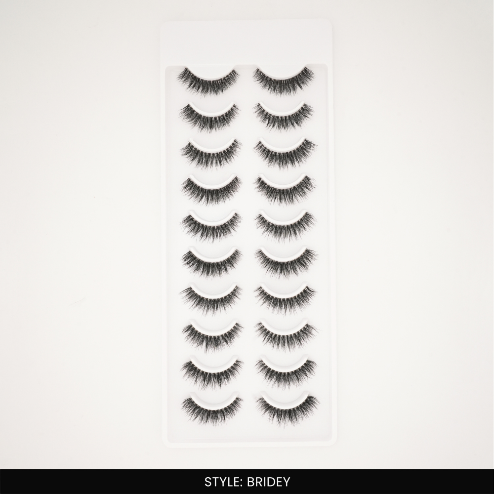 Bridey False Eye Lashes | Medium Occasion Wear | Vegan Cruelty-Free | Pair of 10