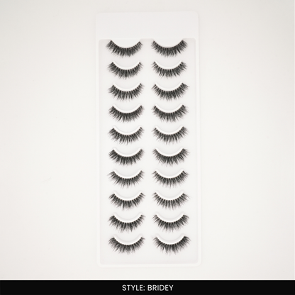 Bridey False Eye Lashes | Medium Occasion Wear | Vegan Cruelty-Free | Pair of 10