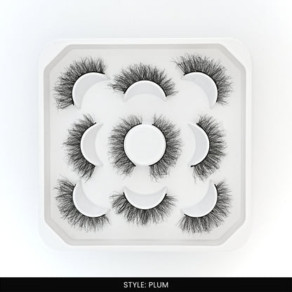 Plum False Eye Lashes | Natural Daily Wear | Vegan Cruelty-Free | Pair of 5