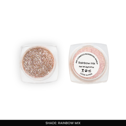 Rainbow Mix Loose Glitters | Cosmetic Grade | Face and Body Use