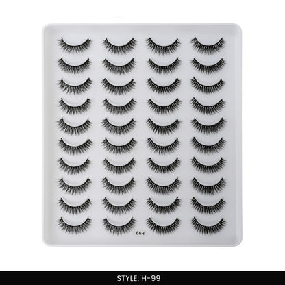 H-99 False Eye Lashes | Bold Dramatic Glam | Vegan Cruelty-Free | Pair of 20