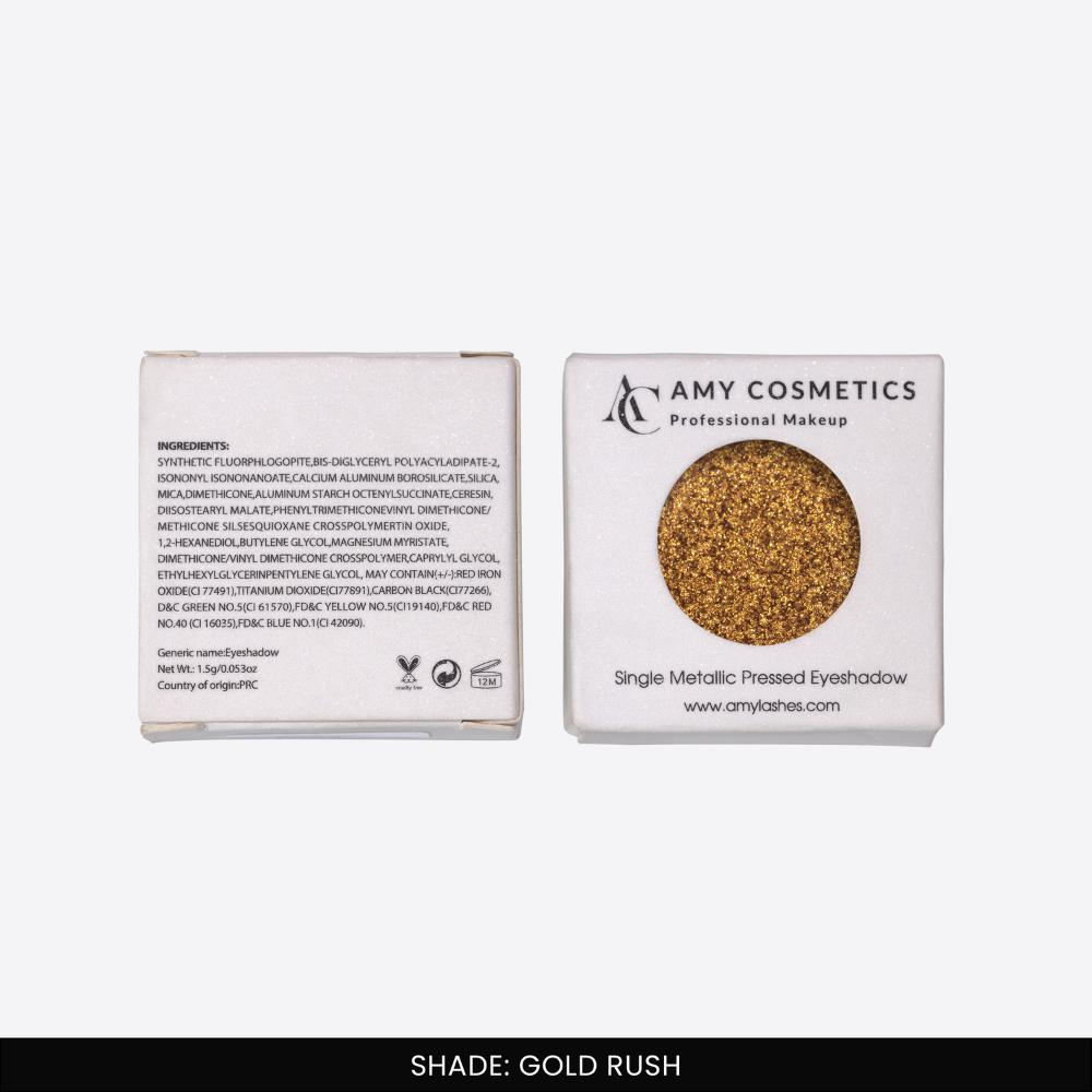 Golden Rush Single Metallic Pressed Eyeshadow | Pigmented | Long-Wearing
