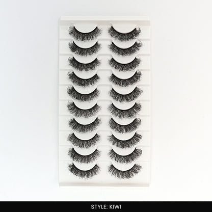 Kiwi False Eye Lashes | Medium Occasion Wear | Vegan Cruelty-Free | Pair of 10