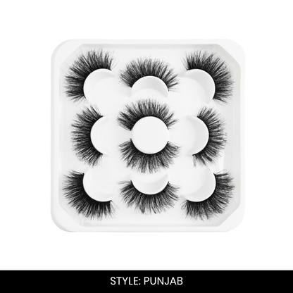 Punjab False Eyelashes | Pair of 5 | Fake Eyelashes for Women | Bridal & Wedding Look | Lightweight Band