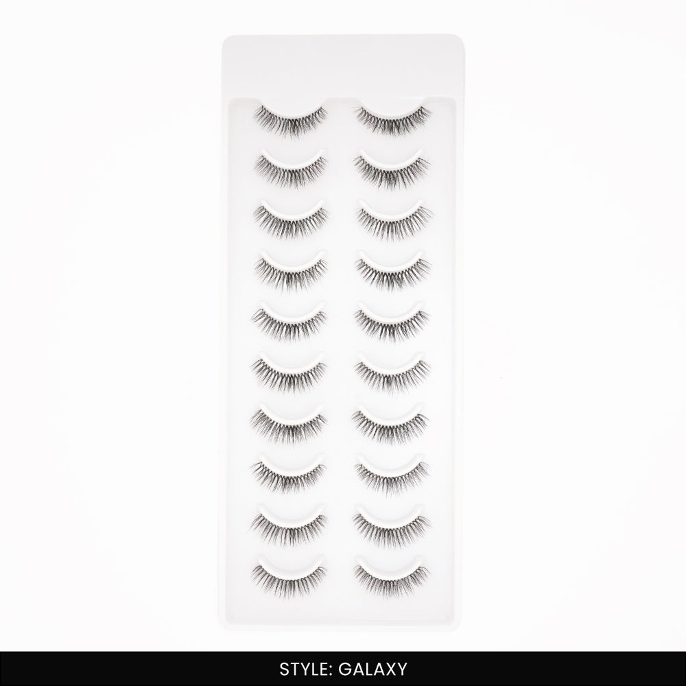 Galaxy False Eye Lashes | Bold Dramatic Glam | Vegan Cruelty-Free | Pair of 10