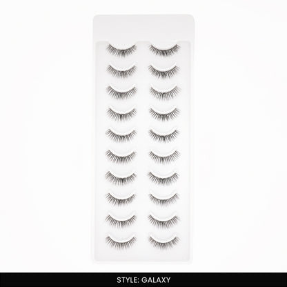 Galaxy False Eye Lashes | Bold Dramatic Glam | Vegan Cruelty-Free | Pair of 10
