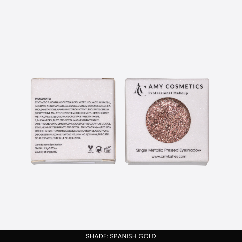 Spanish Gold Single Metallic Pressed Eyeshadow | Pigmented | Long-Wearing