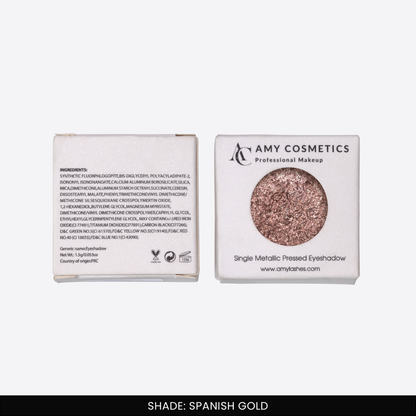Spanish Gold Single Metallic Pressed Eyeshadow | Pigmented | Long-Wearing