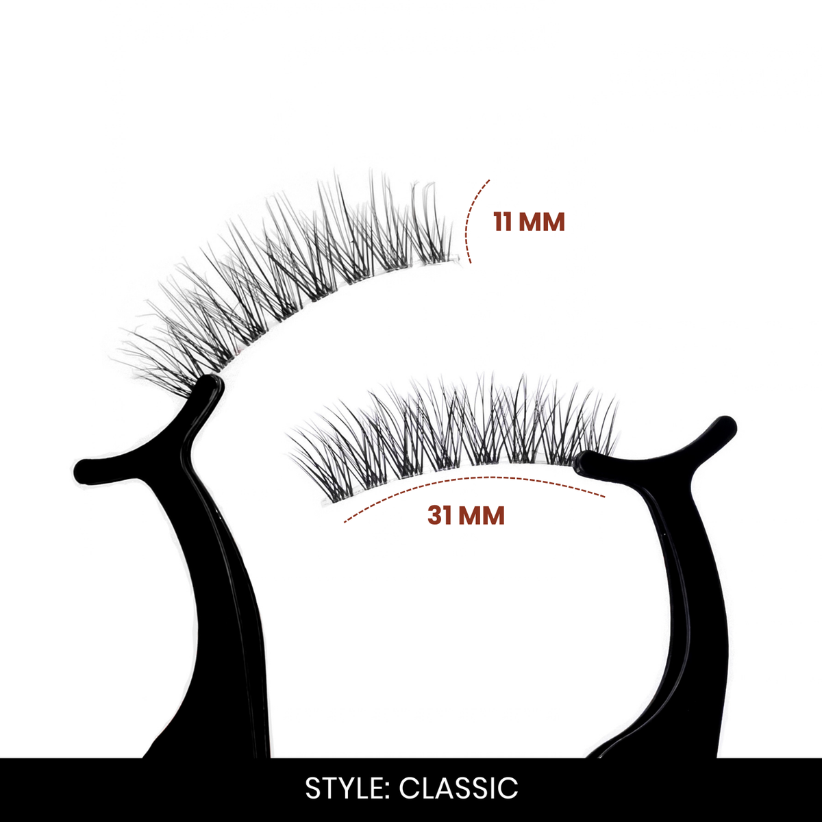Classic False Eyelashes | Pair of 5 | Fake Eyelashes for Women | Soft Natural Look | Lightweight Band