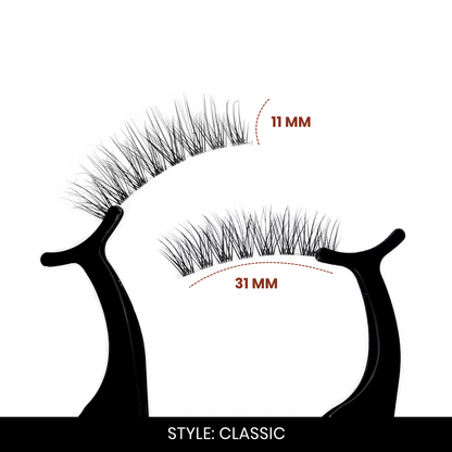 Classic False Eyelashes | Pair of 5 | Fake Eyelashes for Women | Soft Natural Look | Lightweight Band