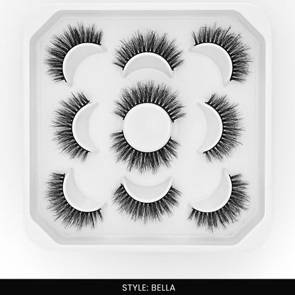 Bella False Eye Lashes | Natural Daily Wear | Vegan Cruelty-Free | Pair of 5