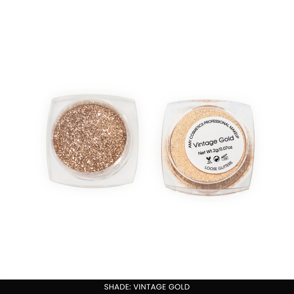 Vintage Gold Loose Glitters | Cosmetic Grade | Face and Body Use
