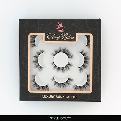 Dolcy False Eye Lashes | Natural Daily Wear | Vegan Cruelty-Free | Pair of 5
