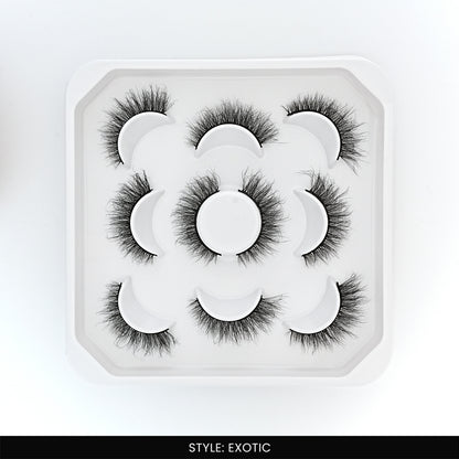 Exotic False Eye Lashes | Medium Occasion Wear | Vegan Cruelty-Free | Pair of 5