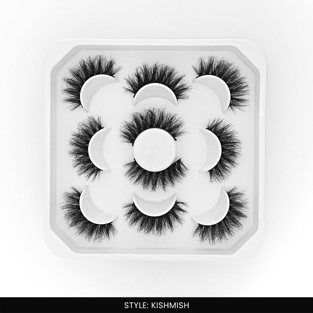 Kishmish False Eye Lashes | Natural Daily Wear | Vegan Cruelty-Free | Pair of 5