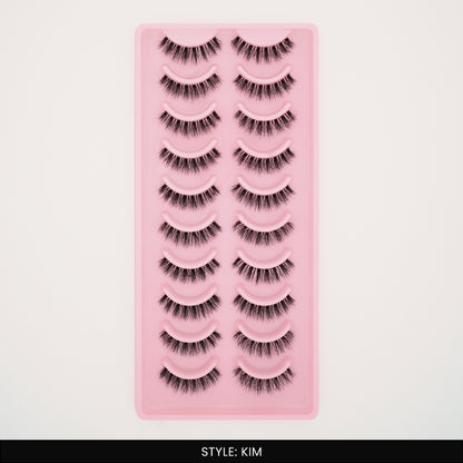 KIM False Eye Lashes | Bold Dramatic Glam | Vegan Cruelty-Free | Pair of 10