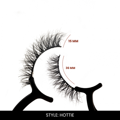 Hottie False Eyelashes | Pair of 1 | Fake Eyelashes for Women | Bold Volume Look | Lightweight Band