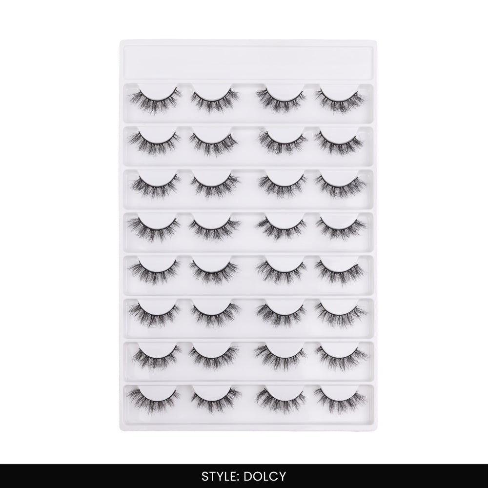 Dolcy False Eye Lashes | Natural Daily Wear | Vegan Cruelty-Free | Pair of 16