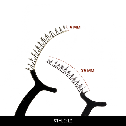 L2 False Eyelashes | Pair of 10 | Fake Eyelashes for Women | Everyday & Party Wear | Lightweight Band