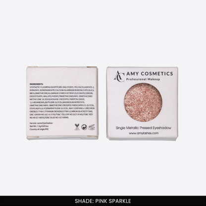 Pink Sparkle Single Metallic Pressed Eyeshadow | Pigmented | Long-Wearing