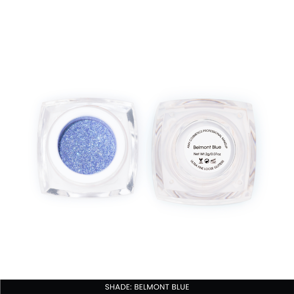Belmont Blue Ultra Fine Loose Glitters | Cosmetic Grade | Face Body Nail