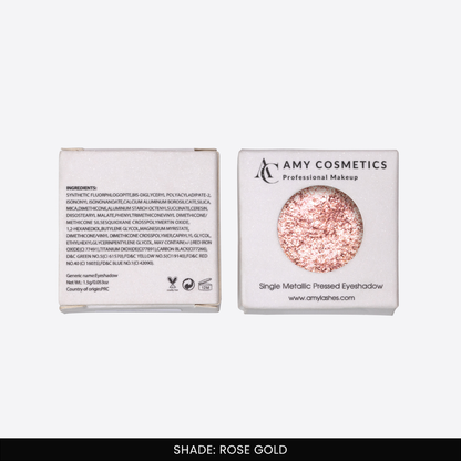 Rose Gold Single Metallic Pressed Eyeshadow | Pigmented | Long-Wearing