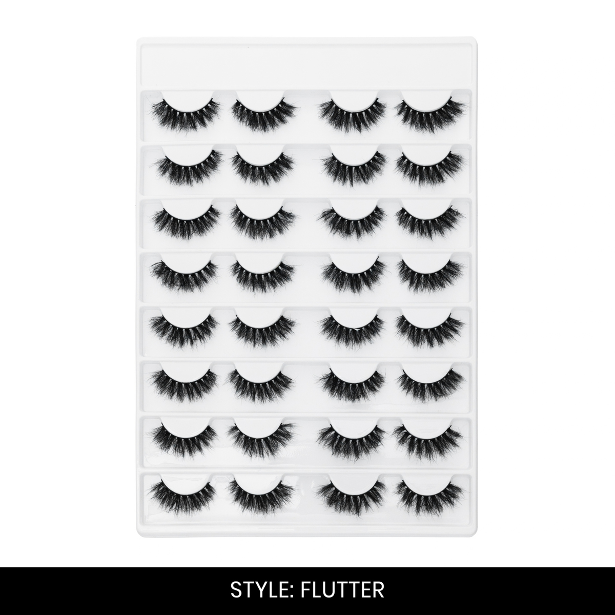 Flutter False Eyelashes | Pair of 16 | Fake Eyelashes for Women | Soft Natural Look | Lightweight Band