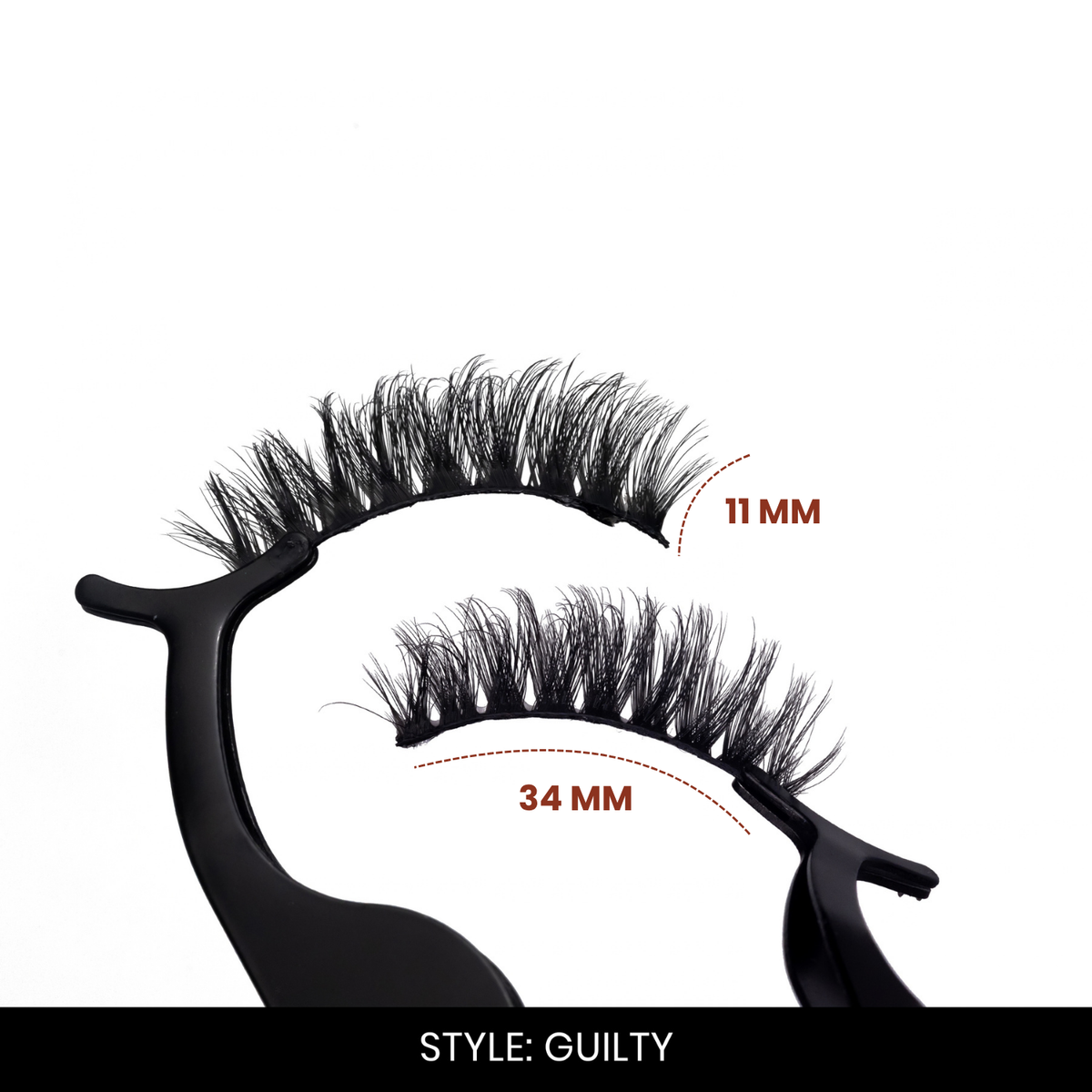 Guilty False Eyelashes | Pair of 10 | Fake Eyelashes for Women | Bold Volume Look | Lightweight Band