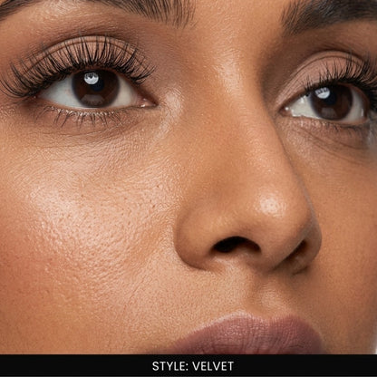 Velvet False Eye Lashes | Bold Dramatic Glam | Vegan Cruelty-Free | Pair of 10