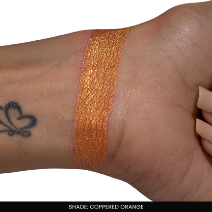 Coppered Orange Single Metallic Pressed Eyeshadow | Pigmented | Long-Wearing