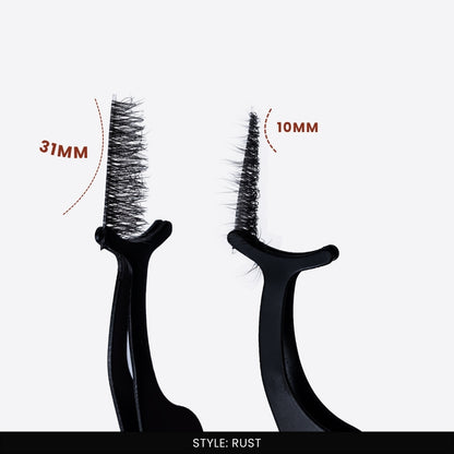 Rust False Eye Lashes | Half Lash Corner Style | Vegan Cruelty-Free | Pair of 14