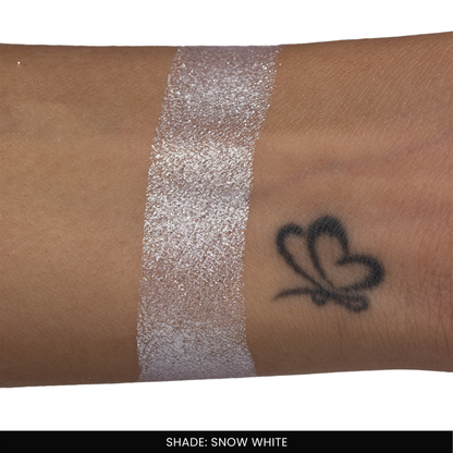 Snow White Single Metallic Pressed Eyeshadow | Pigmented | Long-Wearing
