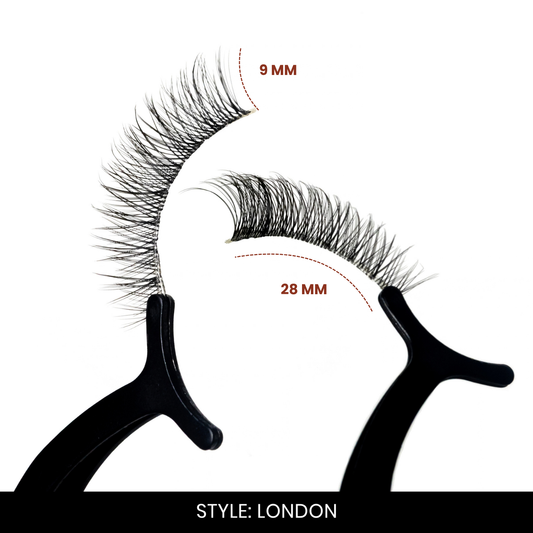 London False Eyelashes | Pair of 20 | Fake Eyelashes for Women | Neat Everyday Look | Lightweight Band