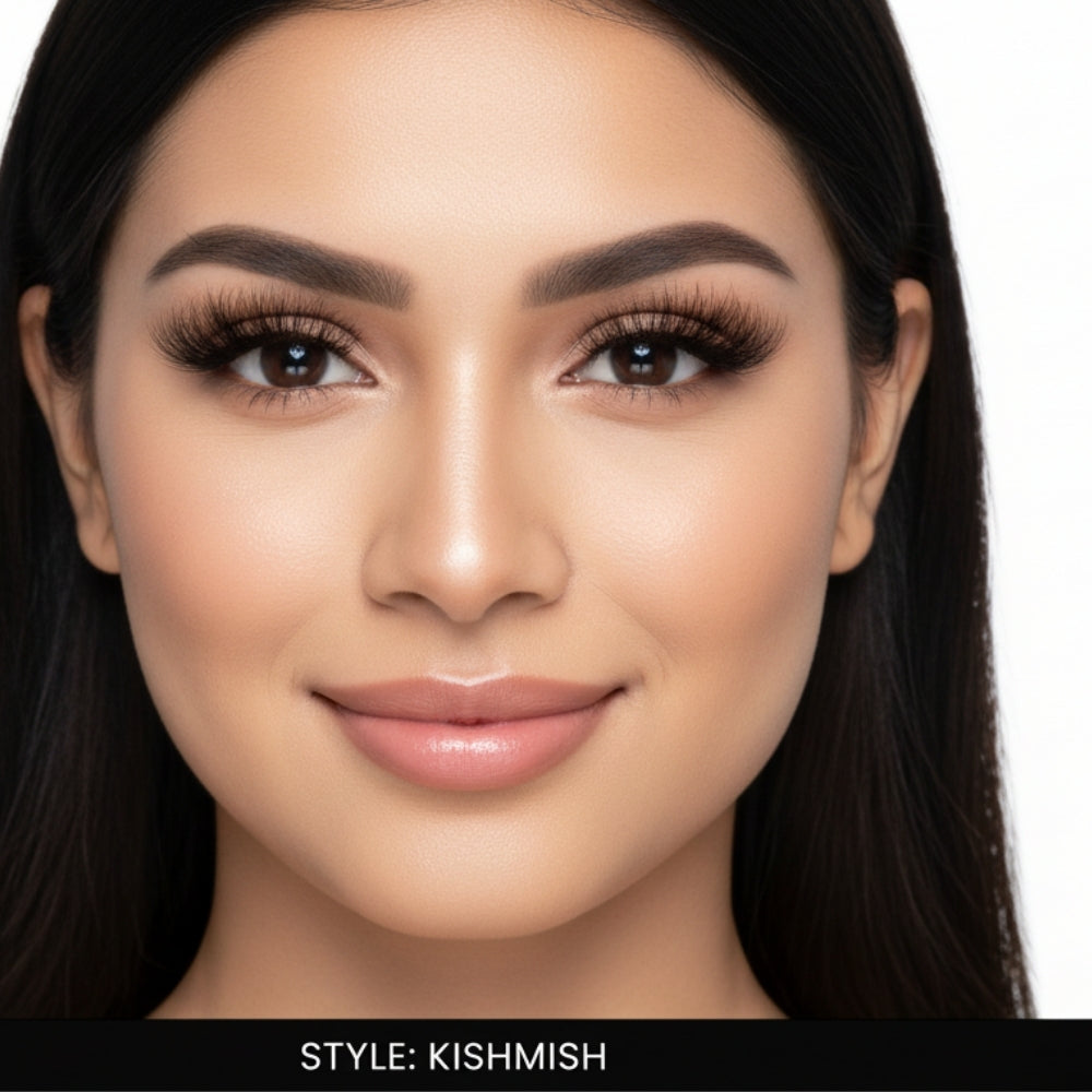 Kishmish False Eye Lashes | Natural Daily Wear | Vegan Cruelty-Free | Pair of 16
