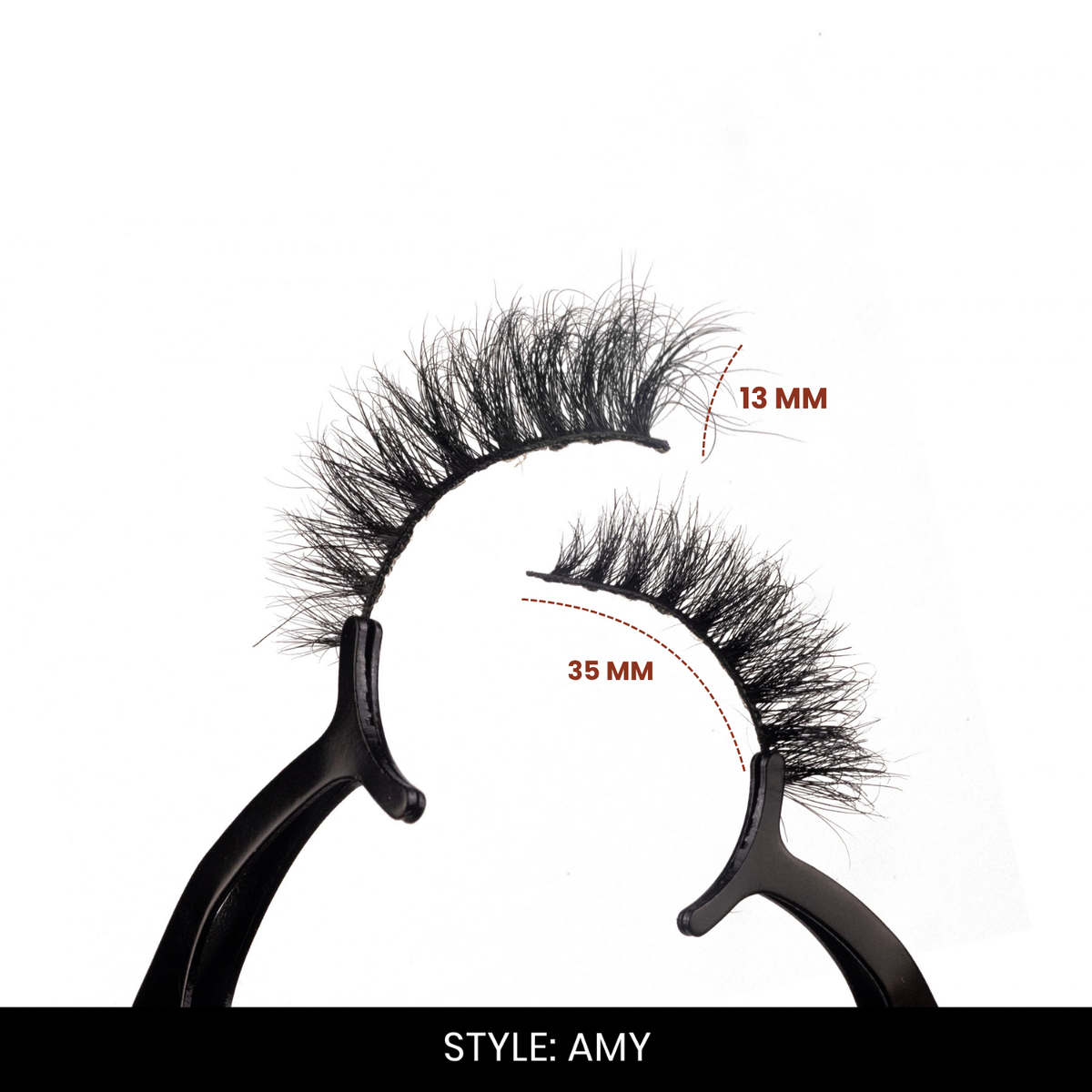Amy False Eyelashes | Pair of 1 | Fake Eyelashes for Women | Soft Natural Look | Lightweight Band